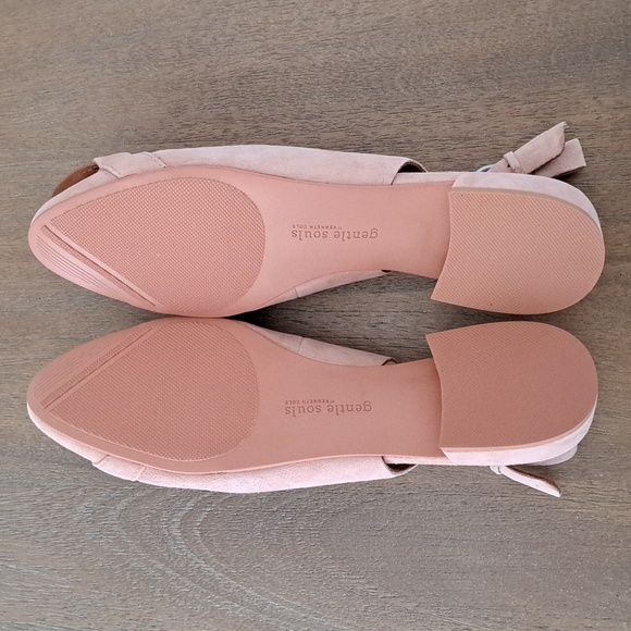 Gentle Souls by Kenneth Cole Athena Slip On Slingback Flats - Blush - Size: 8.5 - Picture 8 of 9